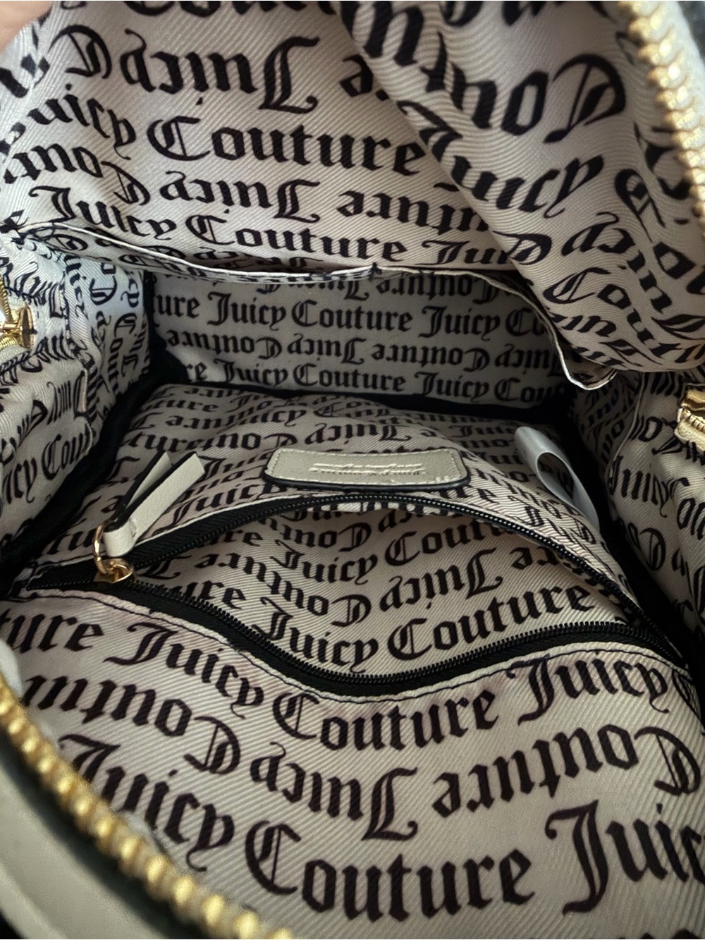 Juicy Couture Black Suede Quilted Mini Backpack with Heart Charm - Picture 2 of 7
